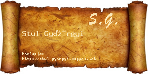 Stul Györgyi névjegykártya